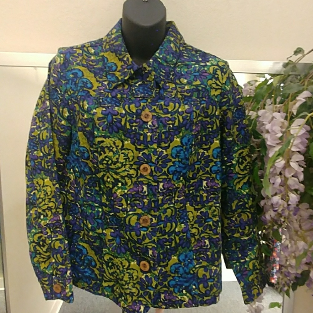 VTG- Appleseed's Petite Floral Poplin Jacket
